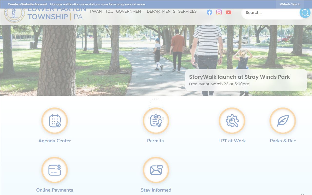 Lower Paxton Township government website for residents directory searches