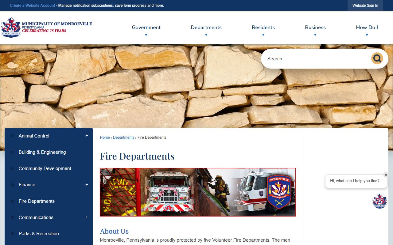 Monroeville Fire Department public records and residents directory data