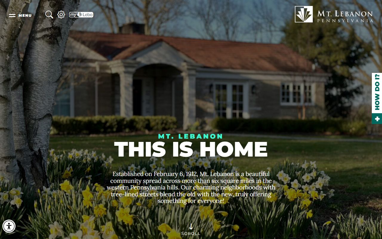 Mount Lebanon Township government website for residents directory searches