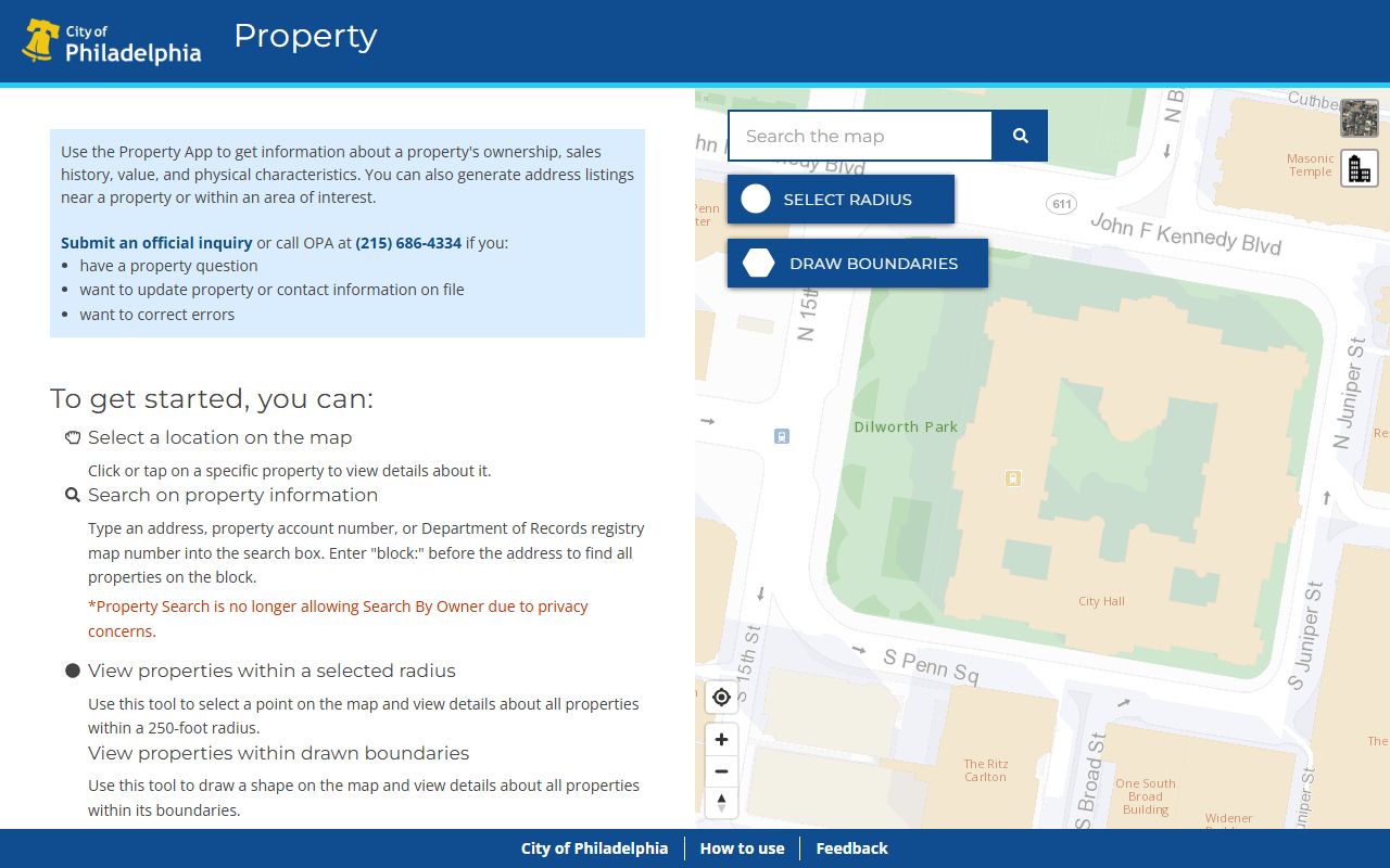 Philadelphia residents directory property search portal