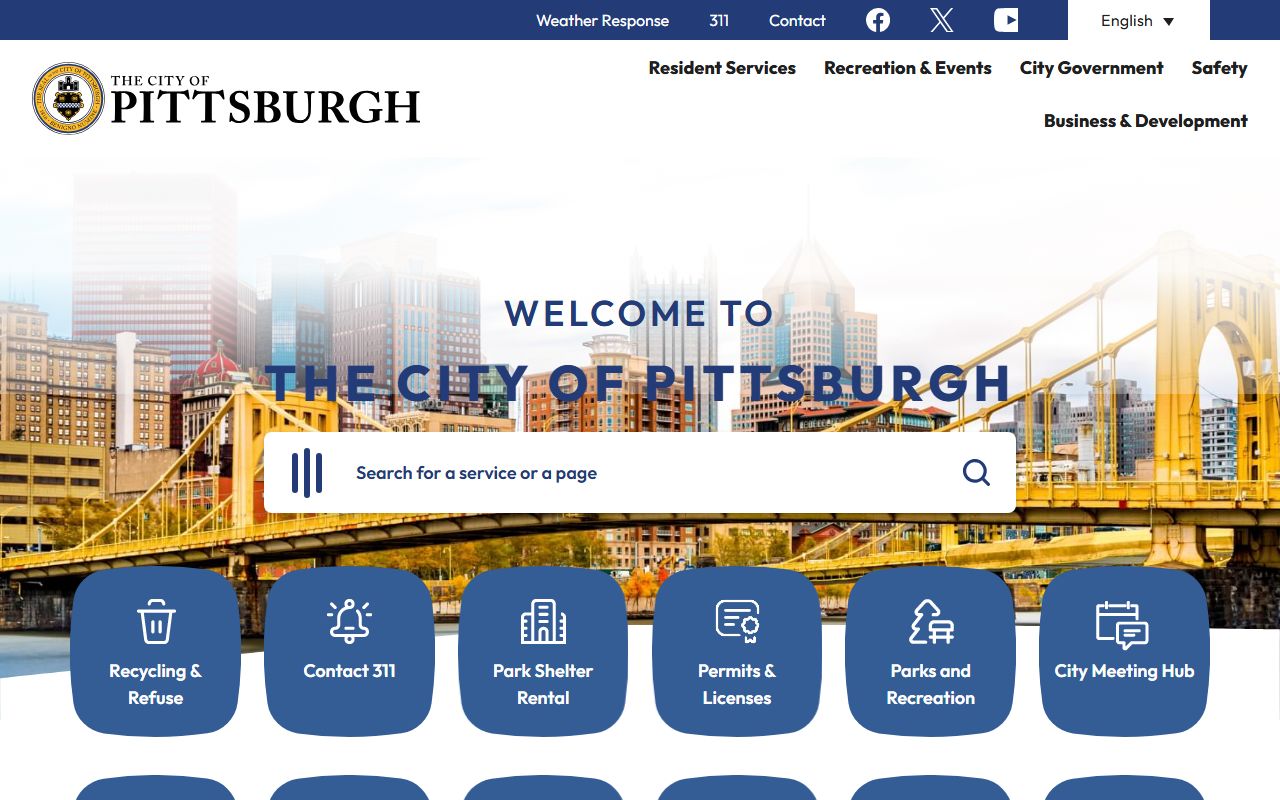 Pittsburgh residents directory city government homepage