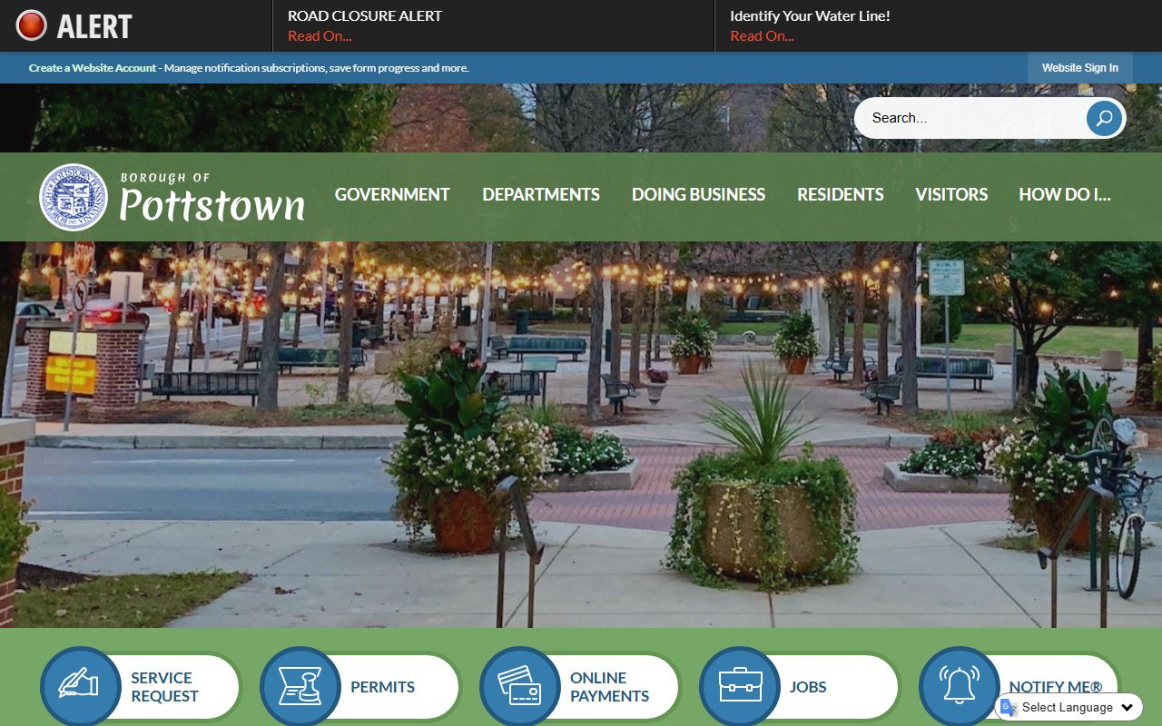 Borough of Pottstown official website for the Pottstown residents directory