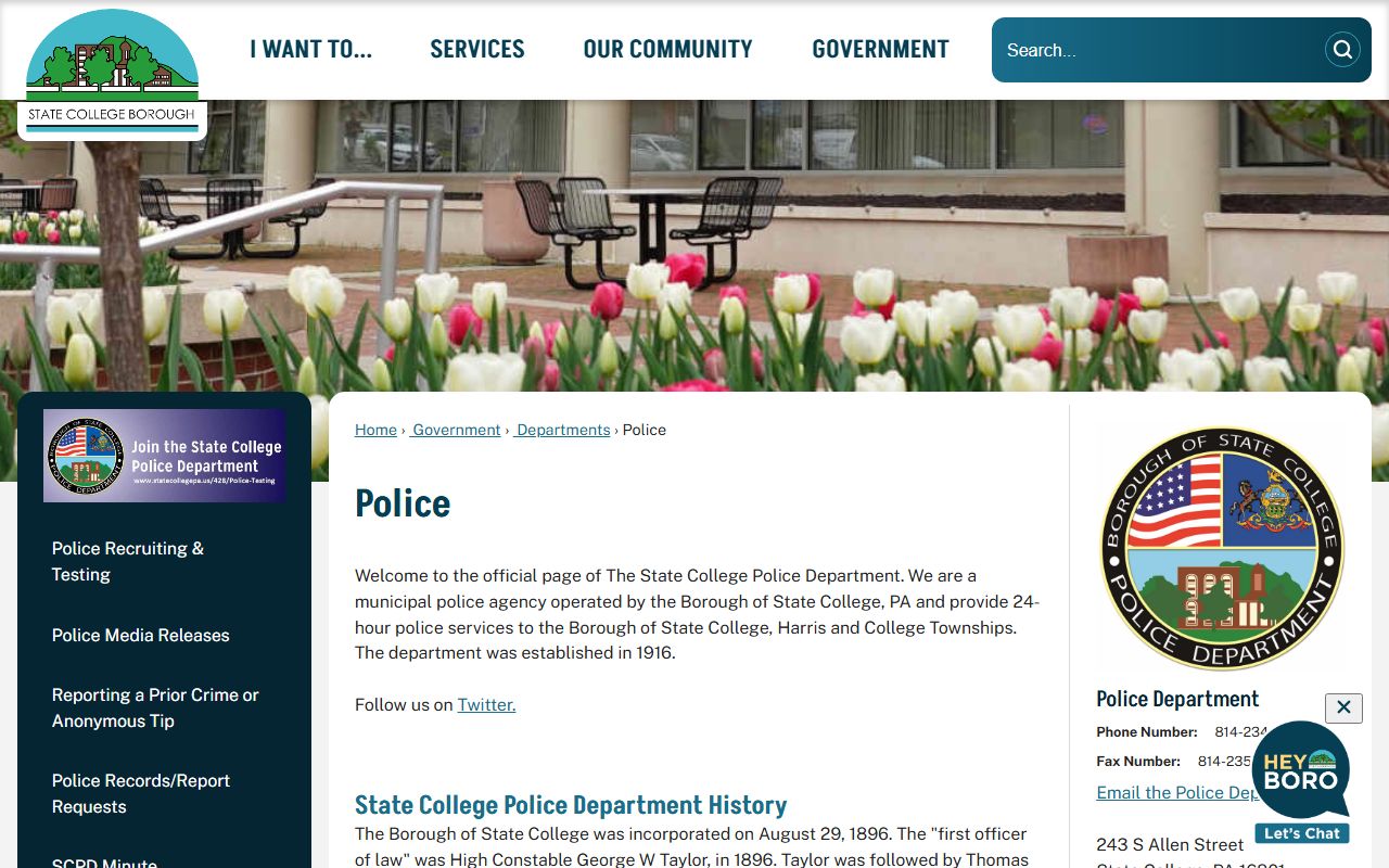 State College residents directory