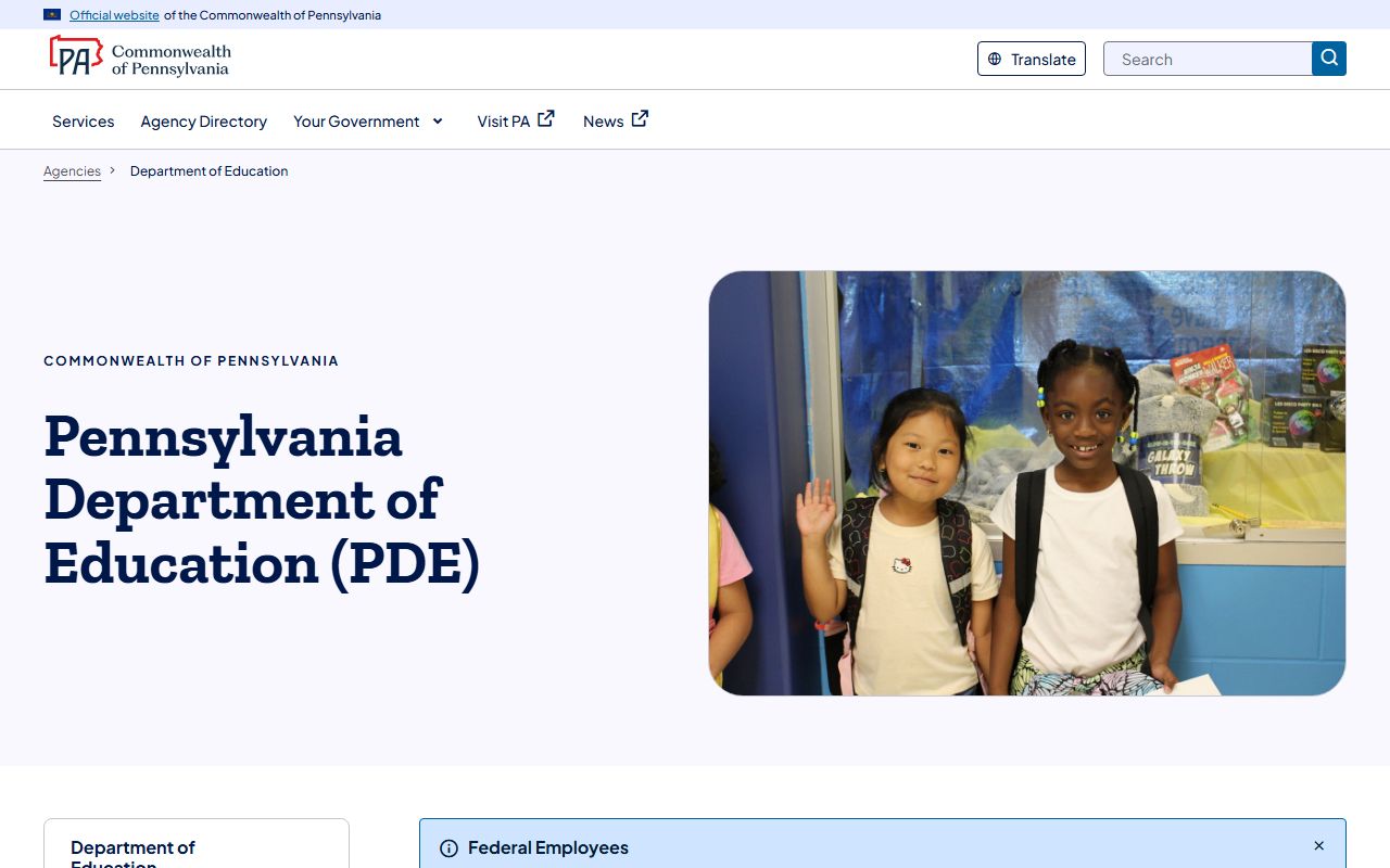 Pennsylvania Department of Education public records for residents directory